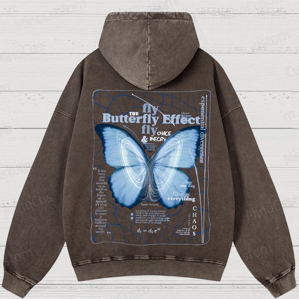 Butterfly Effect Washed Hoodies
