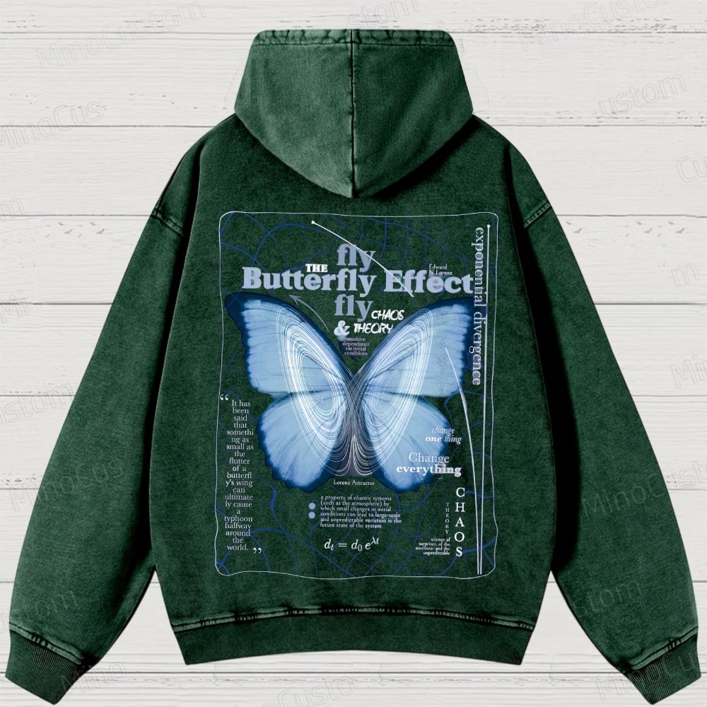 Butterfly Effect Washed Hoodies