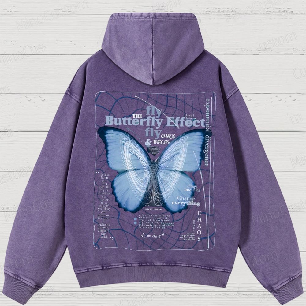 Butterfly Effect Washed Hoodies