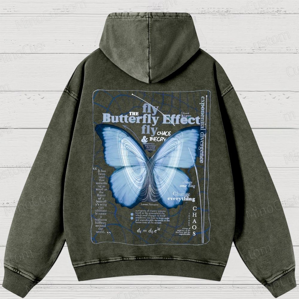 Butterfly Effect Washed Hoodies