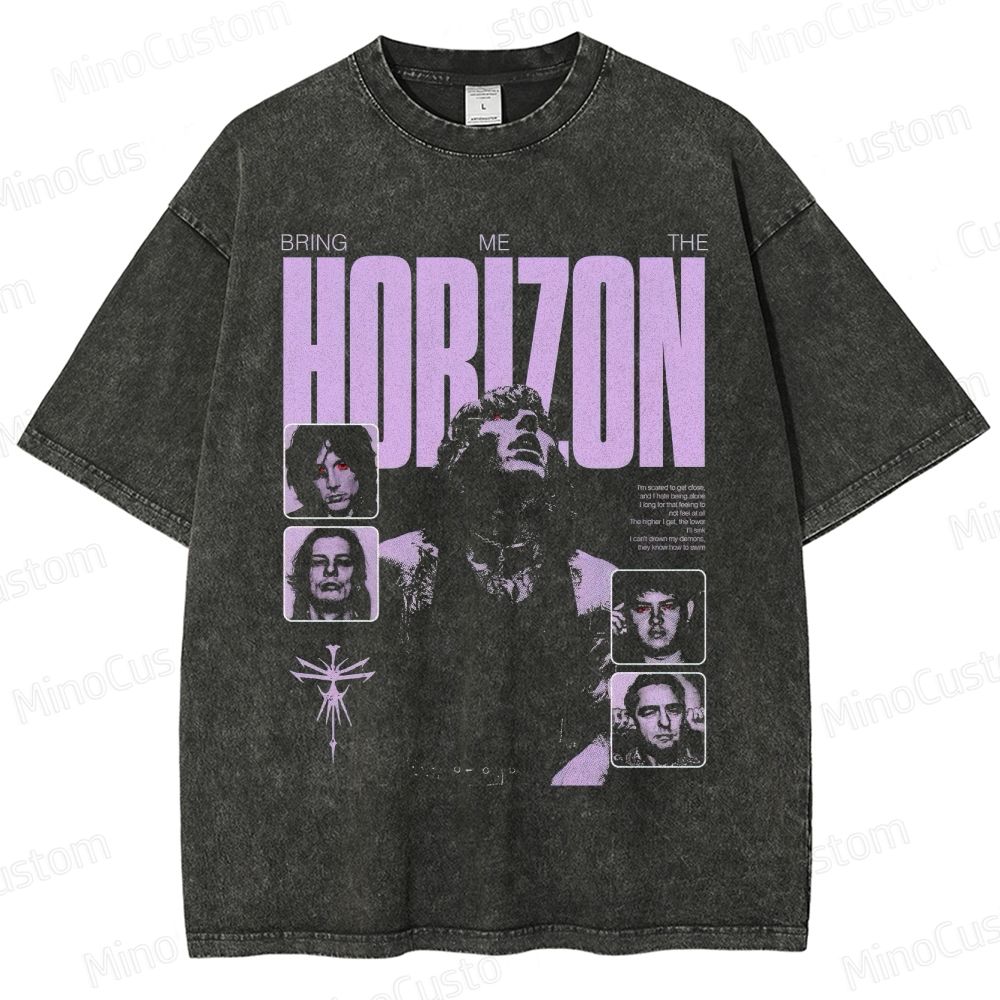 Bring Me The Horizon Band Poster Washed T-Shirt