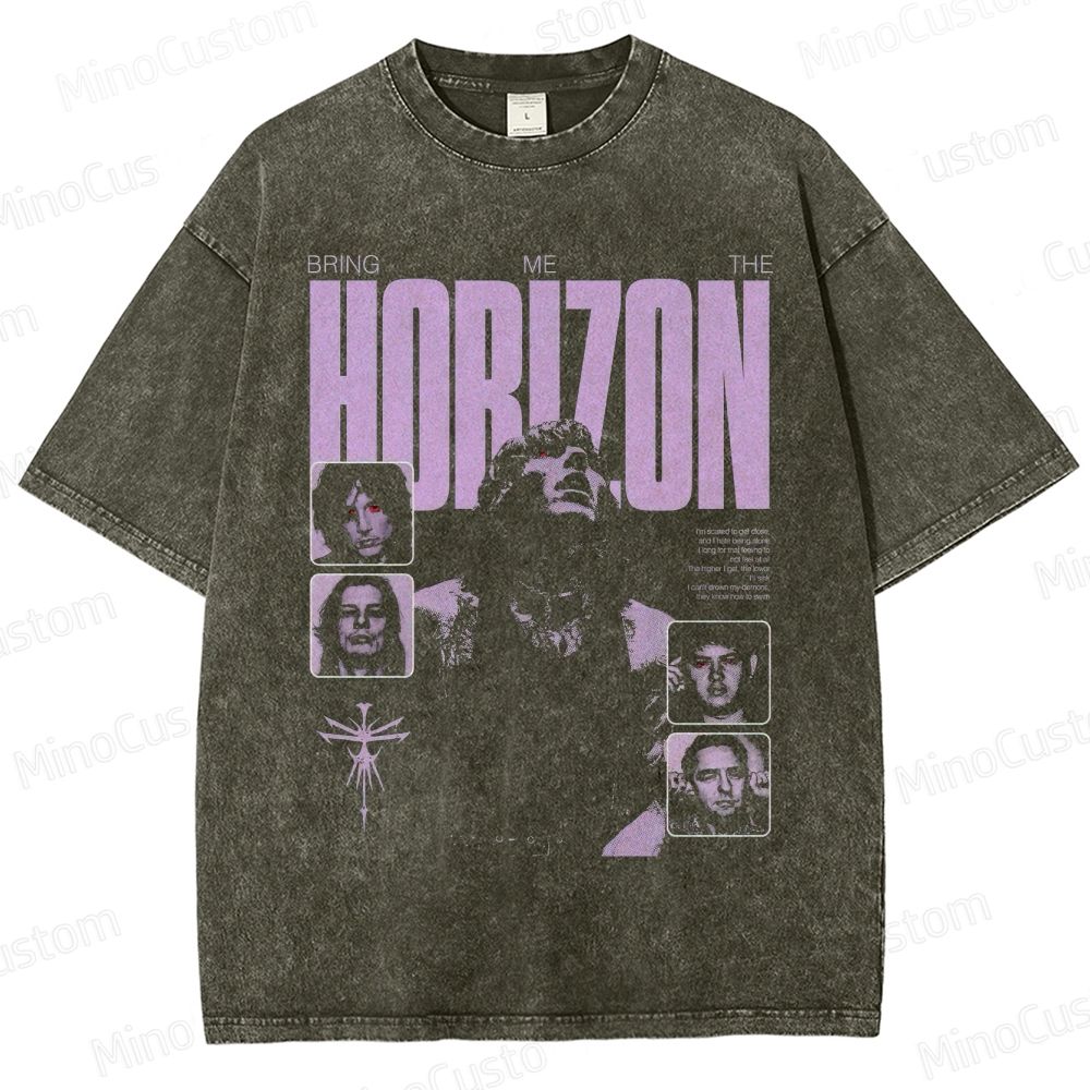 Bring Me The Horizon Band Poster Washed T-Shirt