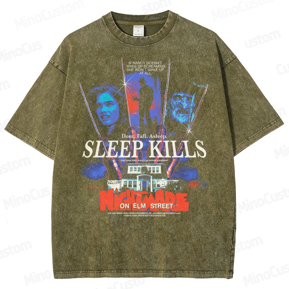 Sleep Kills Washed T-Shirt 