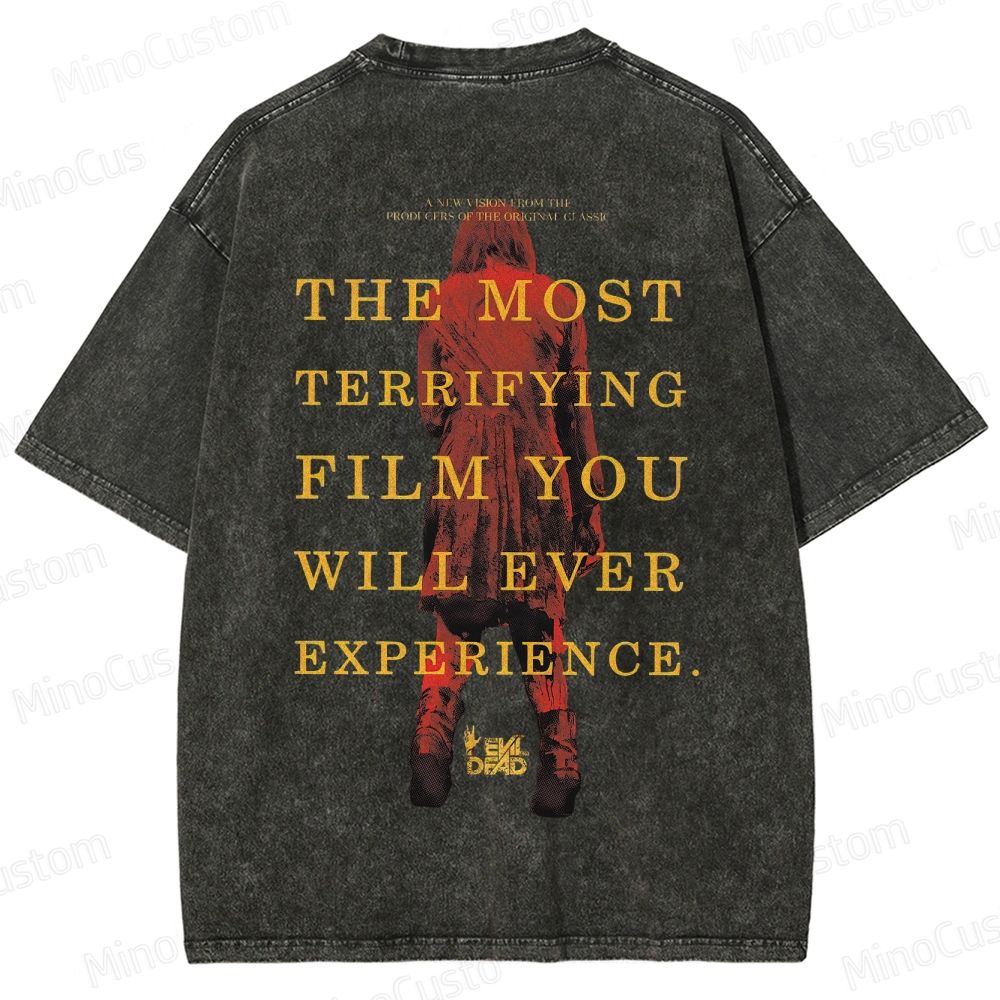 Evil Dead Horror Poster Washed T-Shirt 