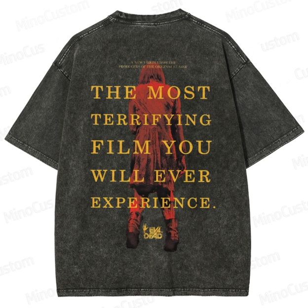 Evil Dead Horror Poster Washed T-Shirt 