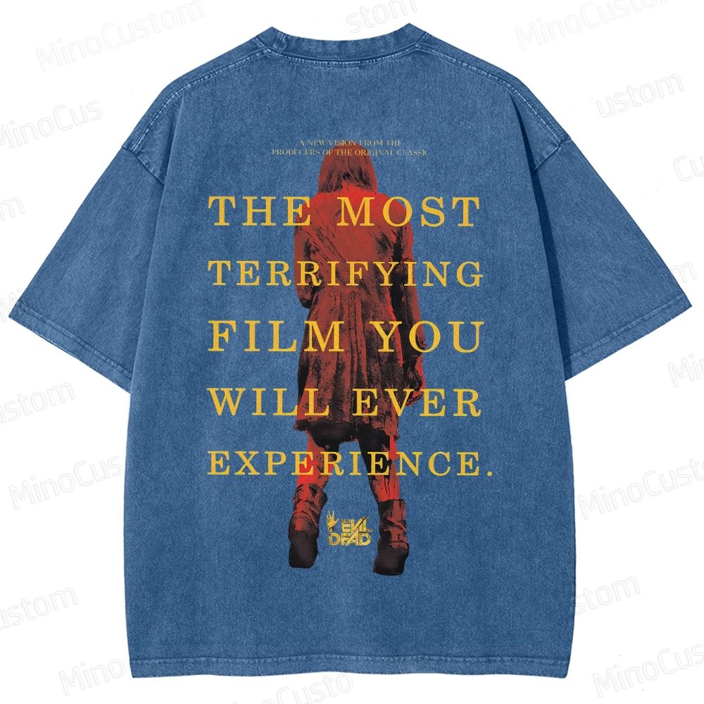 Evil Dead Horror Poster Washed T-Shirt 