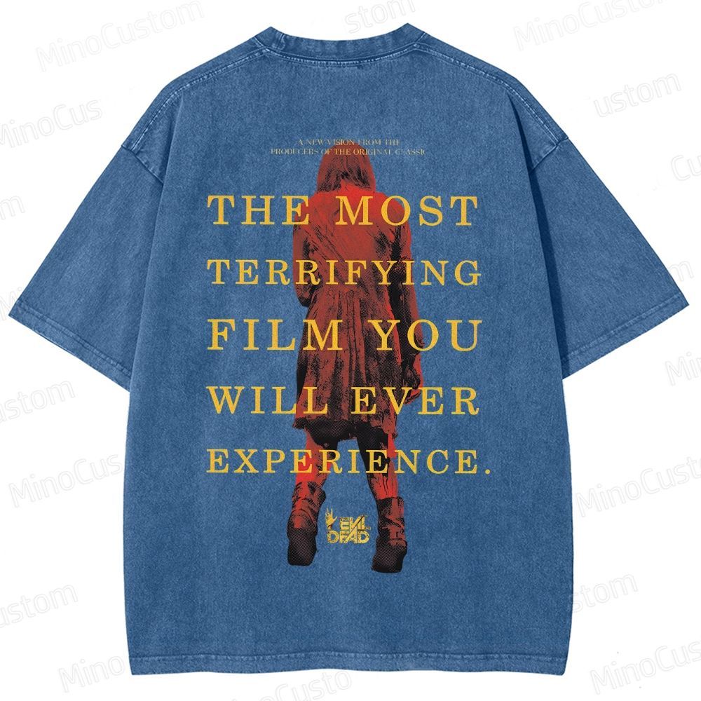 Evil Dead Horror Poster Washed T-Shirt 