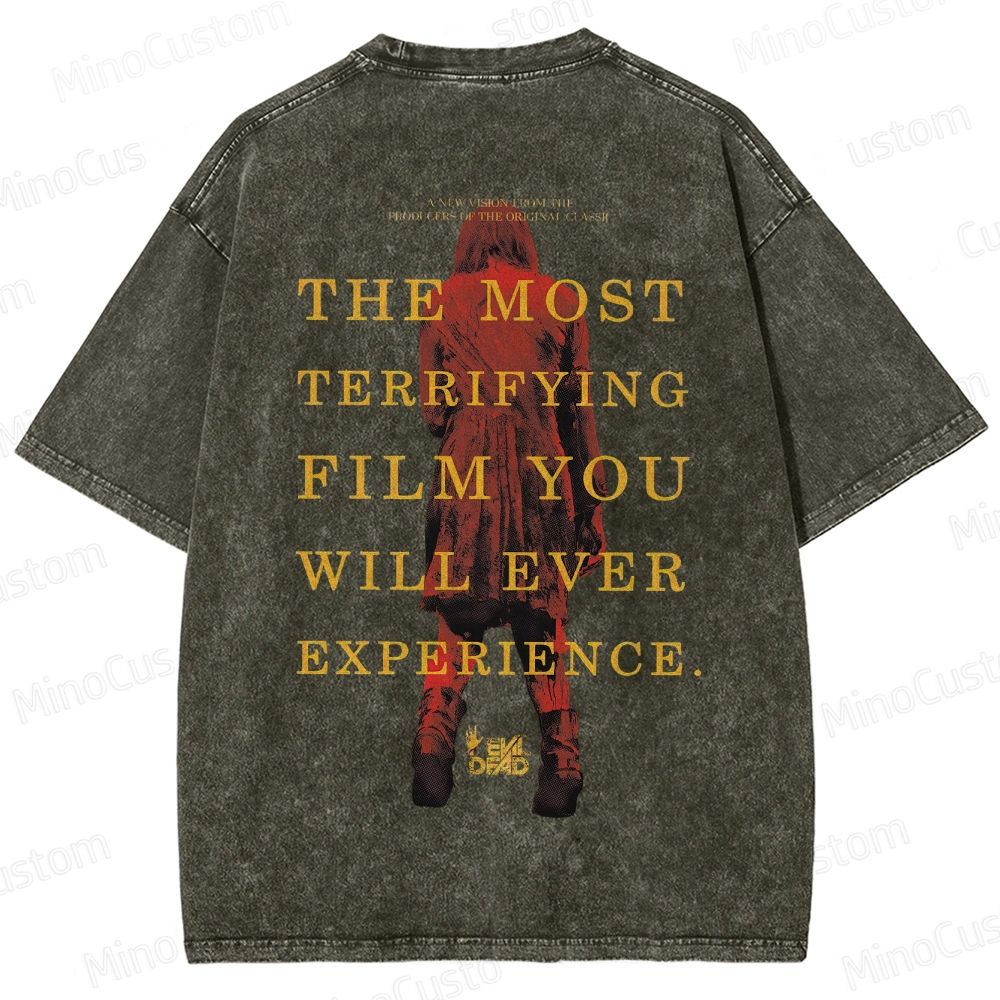 Evil Dead Horror Poster Washed T-Shirt 