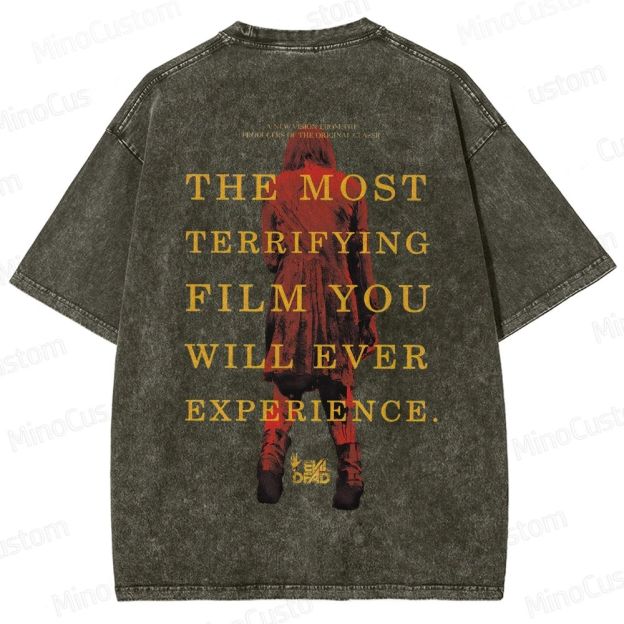 Evil Dead Horror Poster Washed T-Shirt 