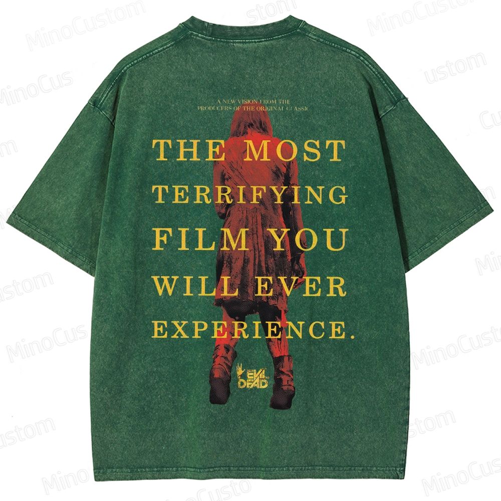 Evil Dead Horror Poster Washed T-Shirt 
