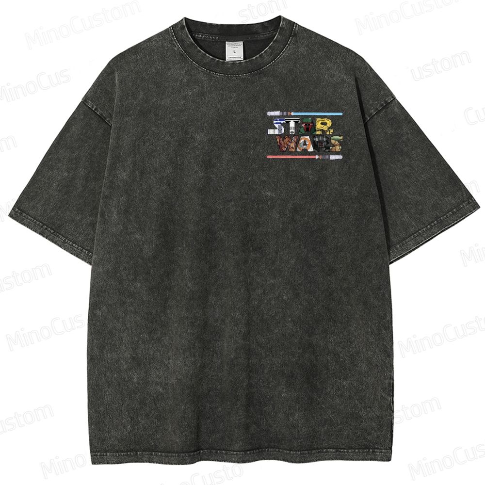 Star Wars Characters Washed T-Shirt 