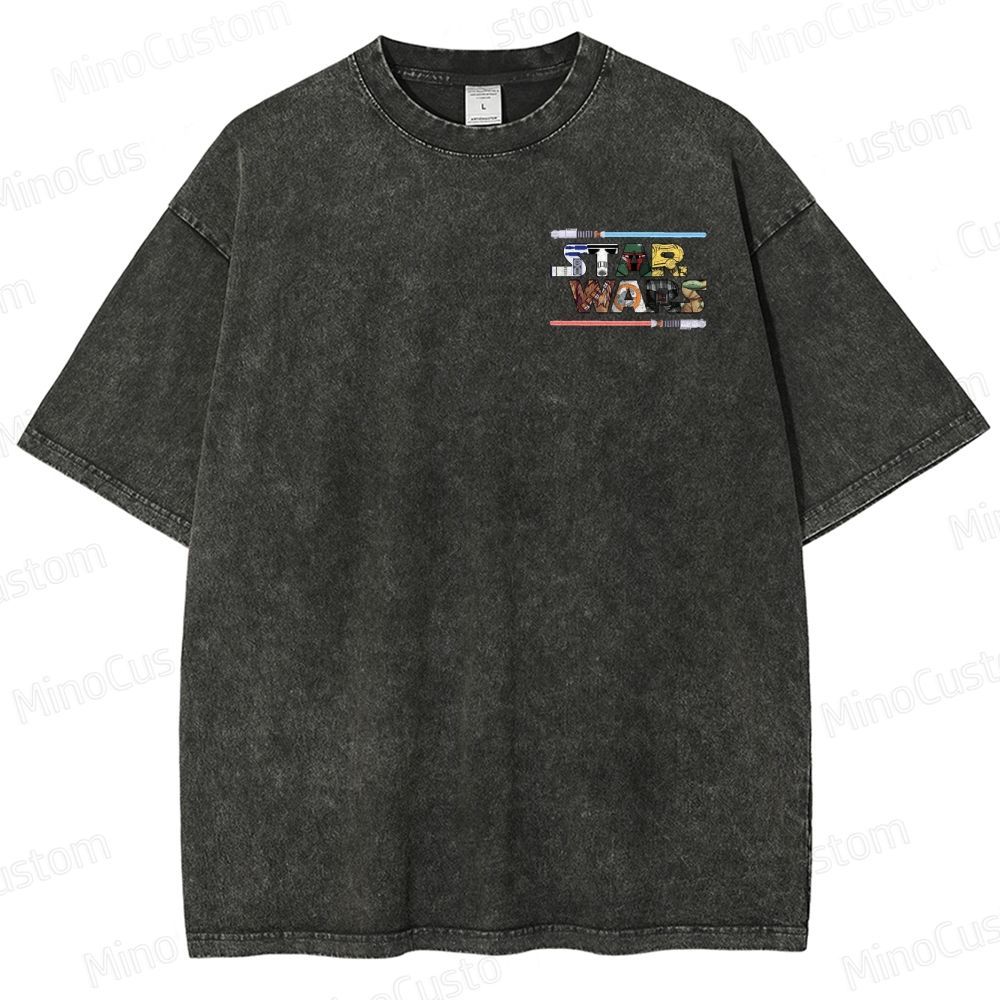 Star Wars Characters Washed T-Shirt 
