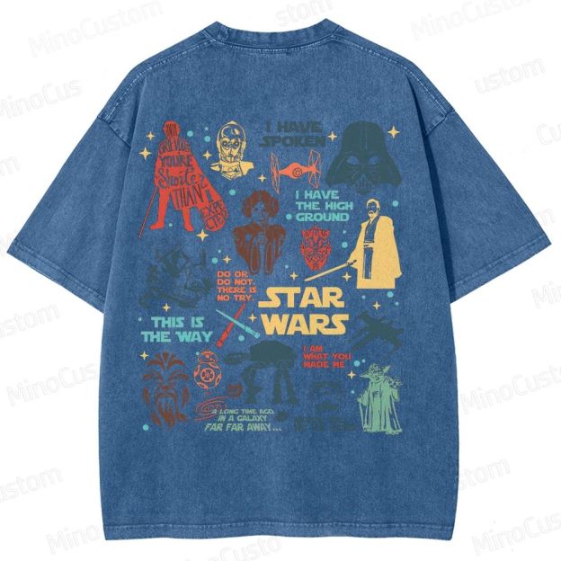 Star Wars Characters Washed T-Shirt 
