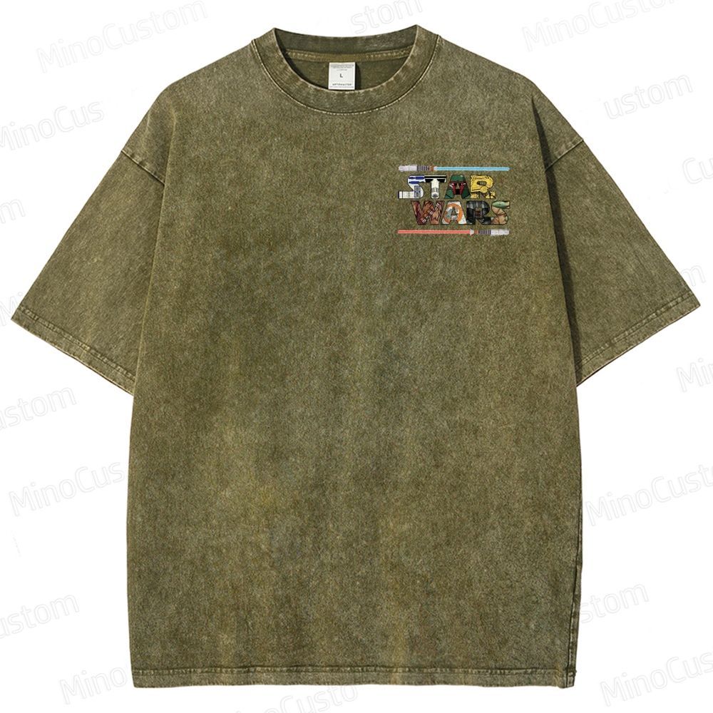 Star Wars Characters Washed T-Shirt 