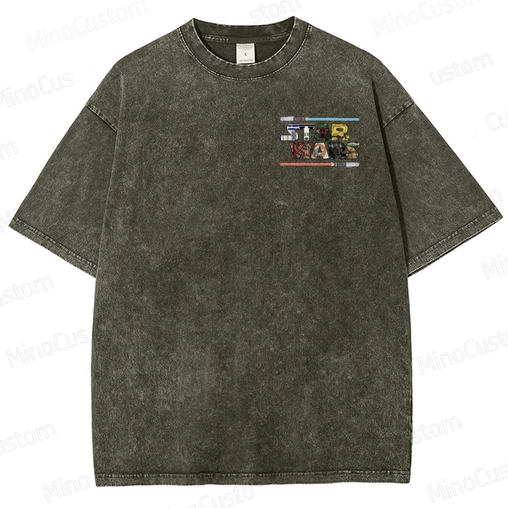 Star Wars Characters Washed T-Shirt 