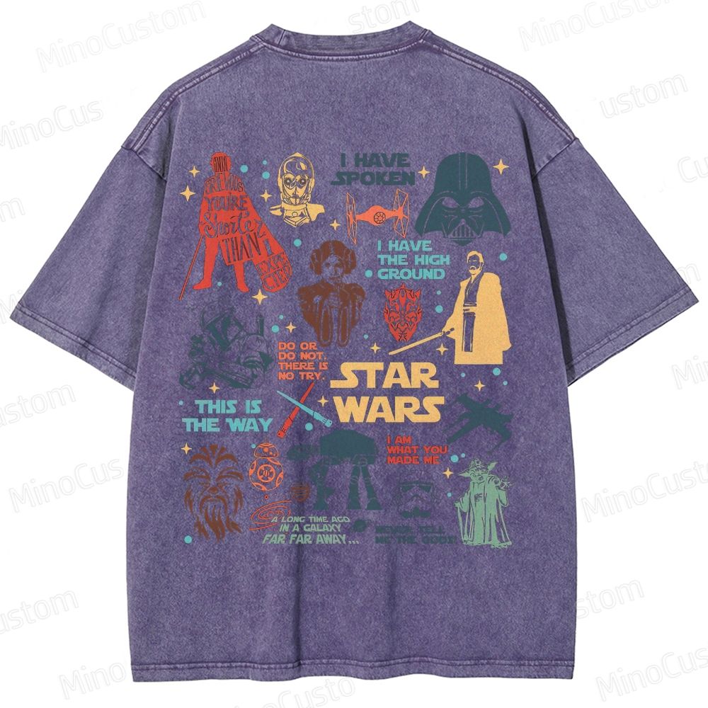 Star Wars Characters Washed T-Shirt 