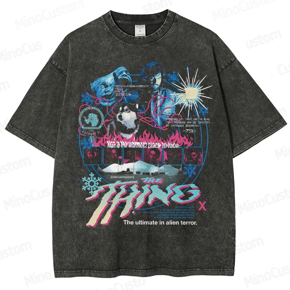 The Thing Horror Graphic Washed T-Shirt 