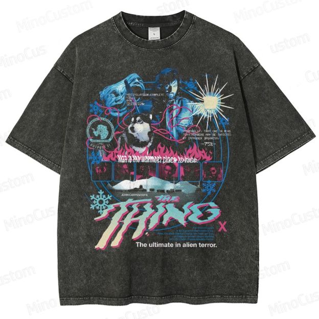 The Thing Horror Graphic Washed T-Shirt 