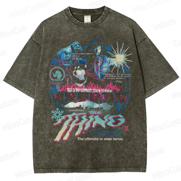 The Thing Horror Graphic Washed T-Shirt 