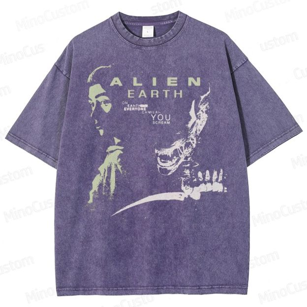  Alien Movie Retro  Washed T-Shirt
