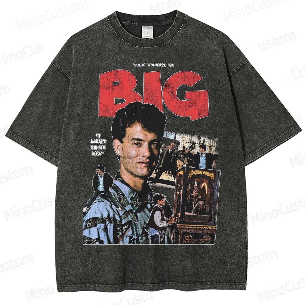Big Tom Hanks Vintage Washed T - Shirt