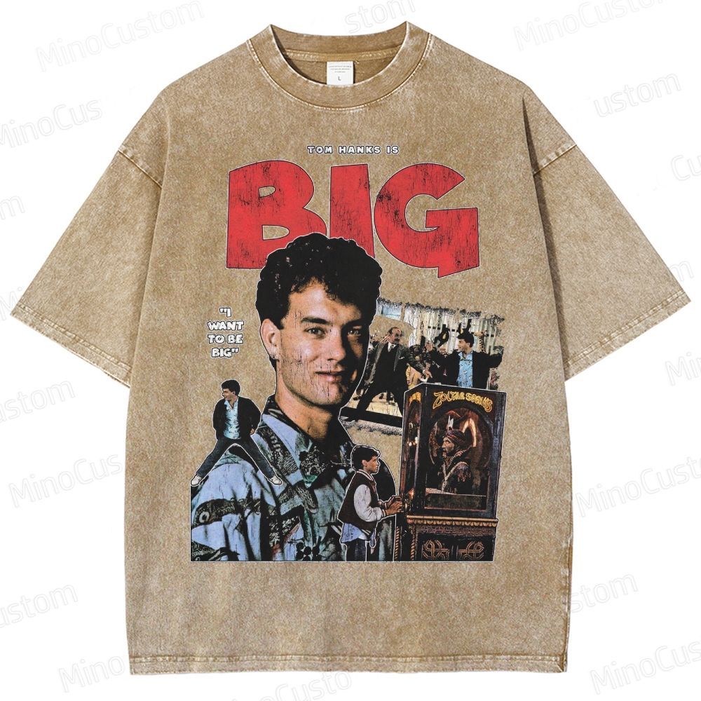Big Tom Hanks Vintage Washed T - Shirt