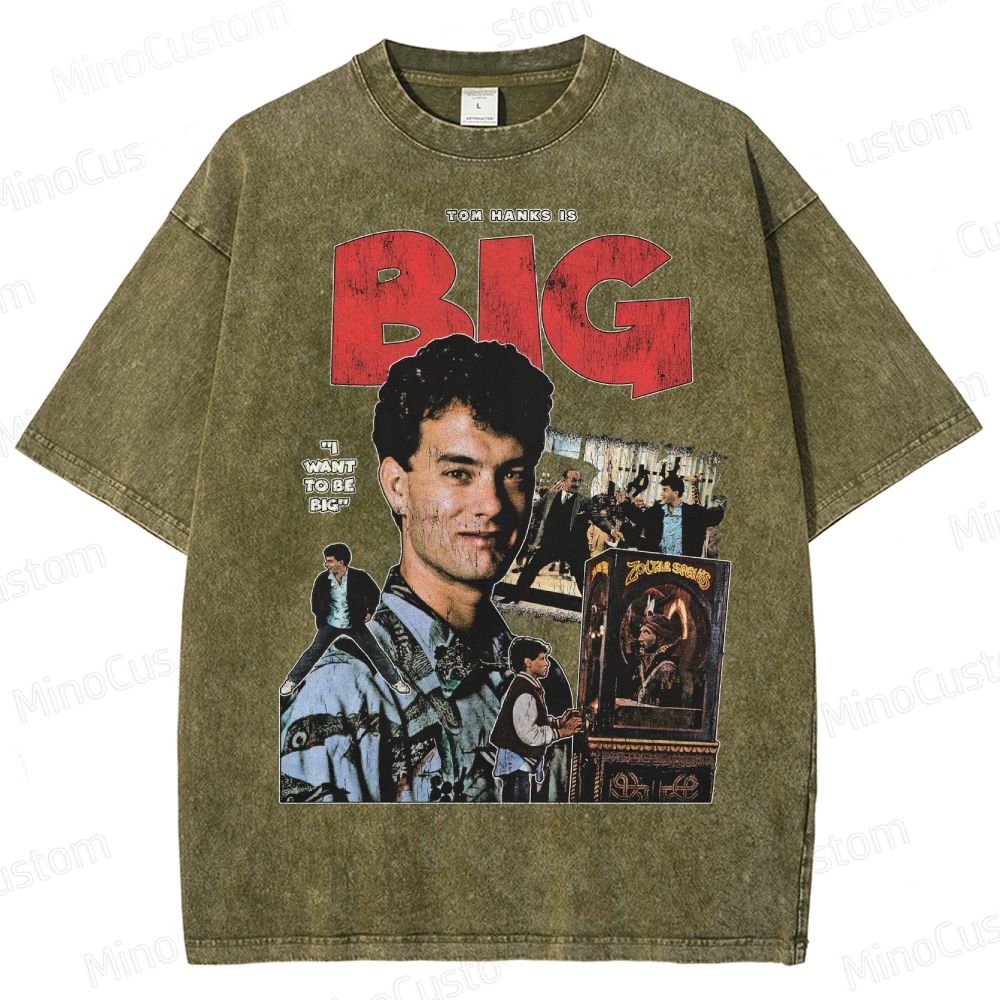 Big Tom Hanks Vintage Washed T - Shirt