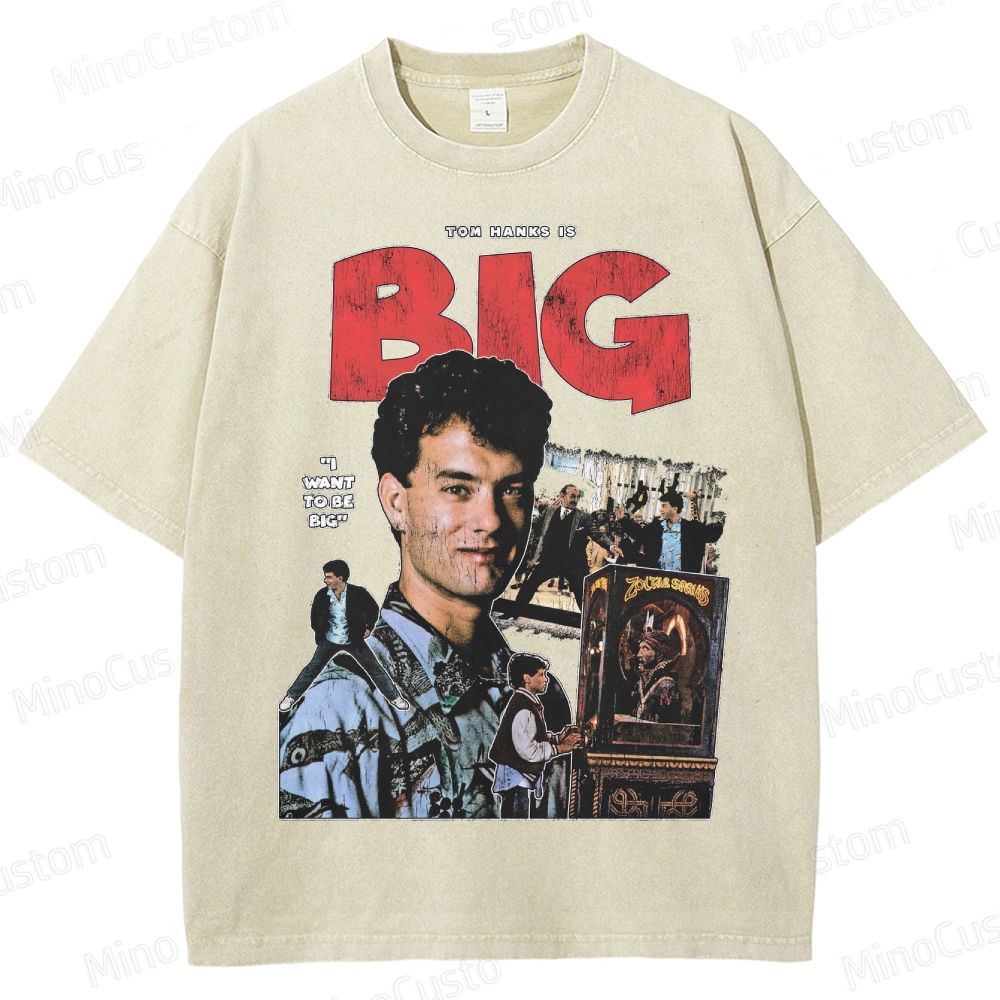 Big Tom Hanks Vintage Washed T - Shirt