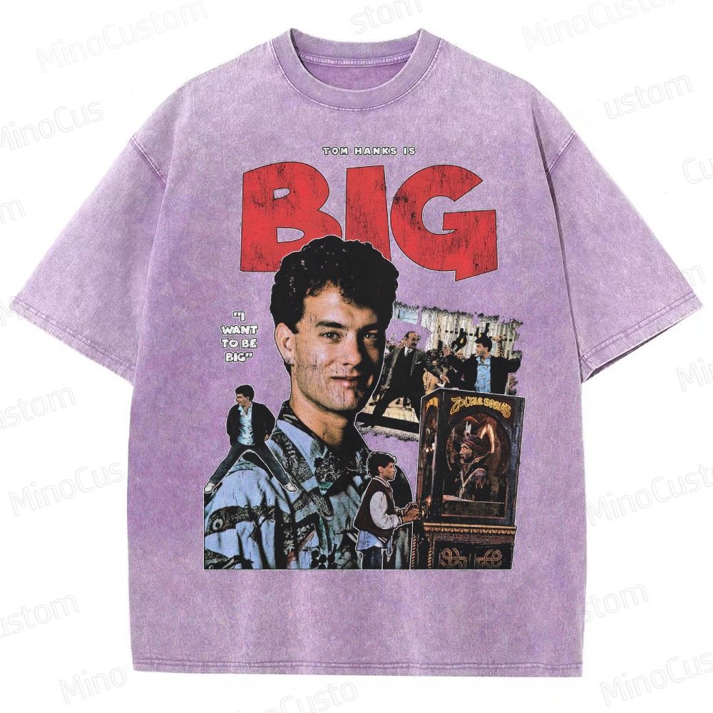 Big Tom Hanks Vintage Washed T - Shirt