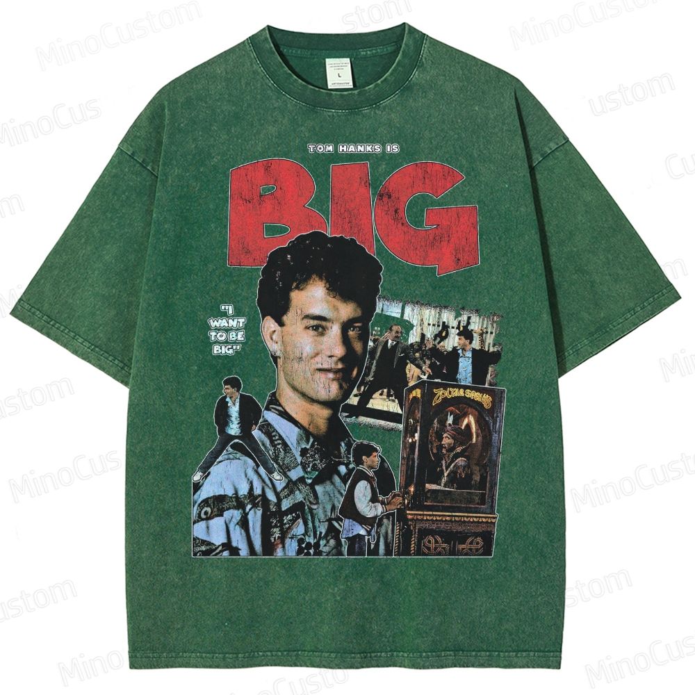 Big Tom Hanks Vintage Washed T - Shirt