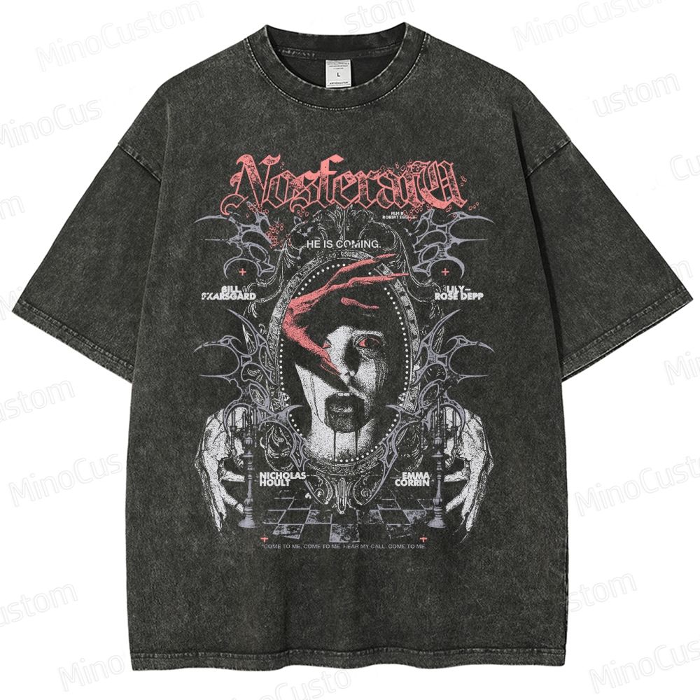 Nosferatu Vintage Washed Horror T - Shirt