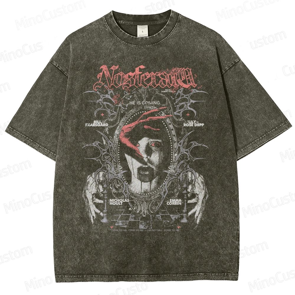Nosferatu Vintage Washed Horror T - Shirt