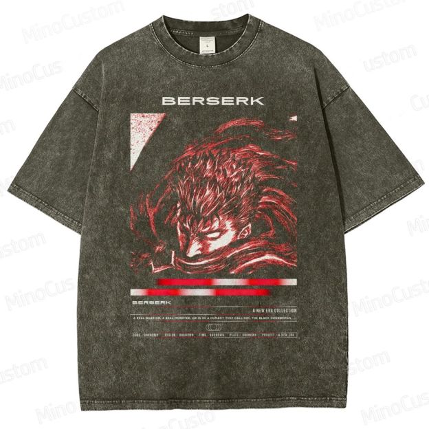Berserk Vintage Washed Anime T - Shirt