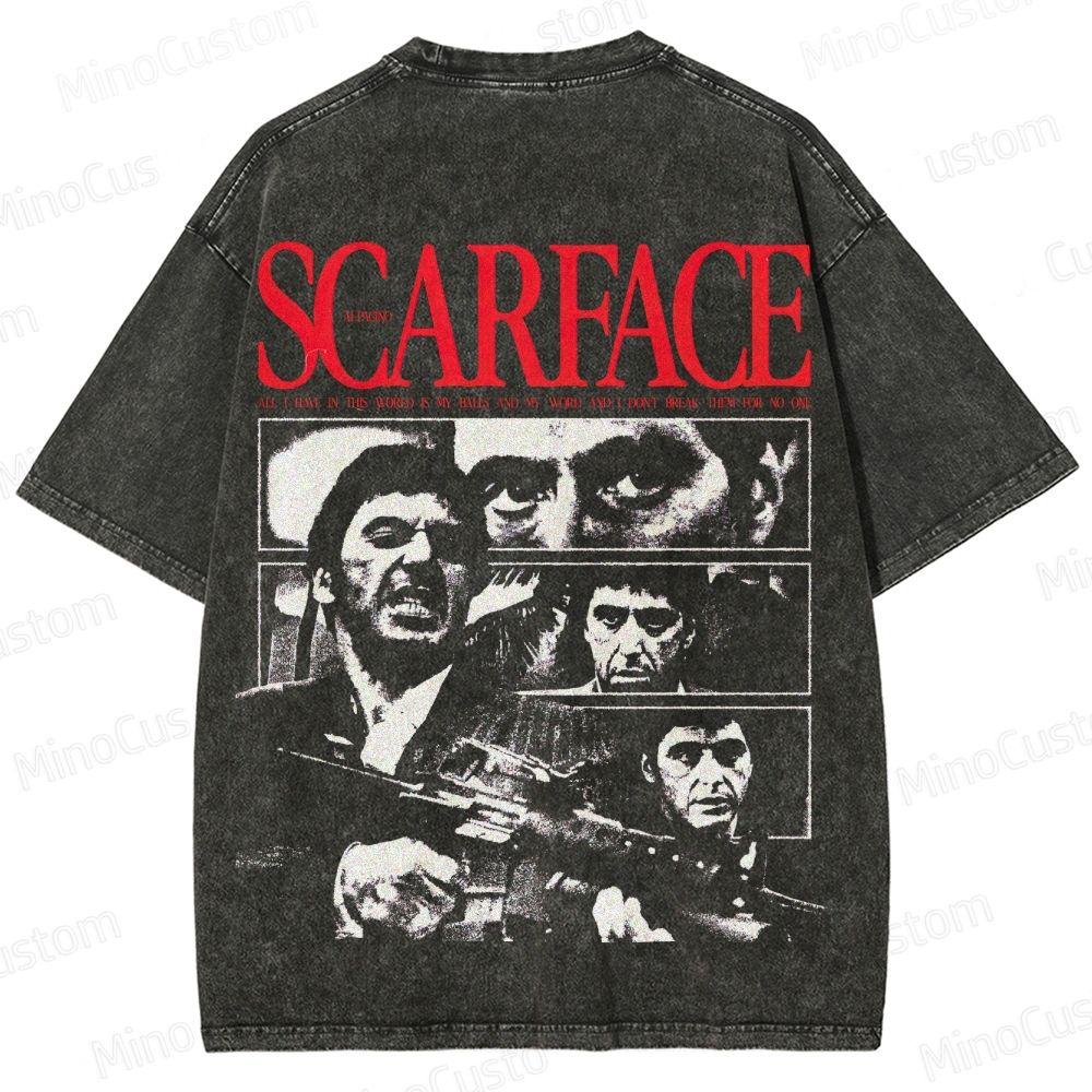 Scarface Vintage Washed Movie T - Shirt