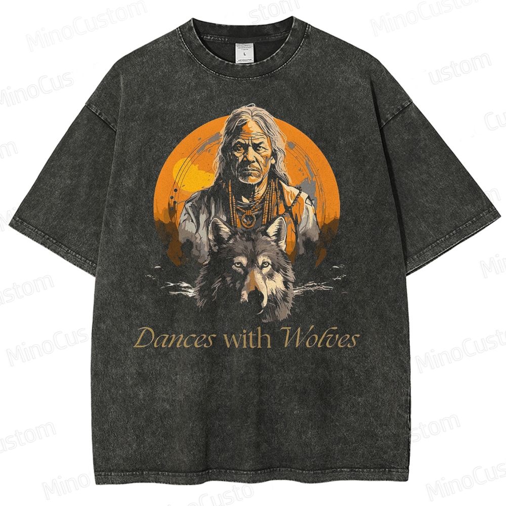 Dances with Wolves  Washed T-Shirt 