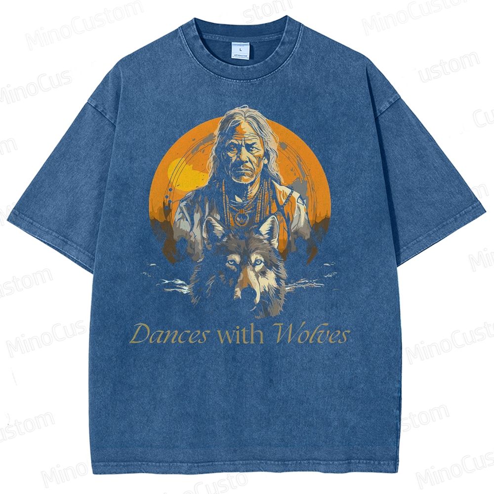 Dances with Wolves  Washed T-Shirt 