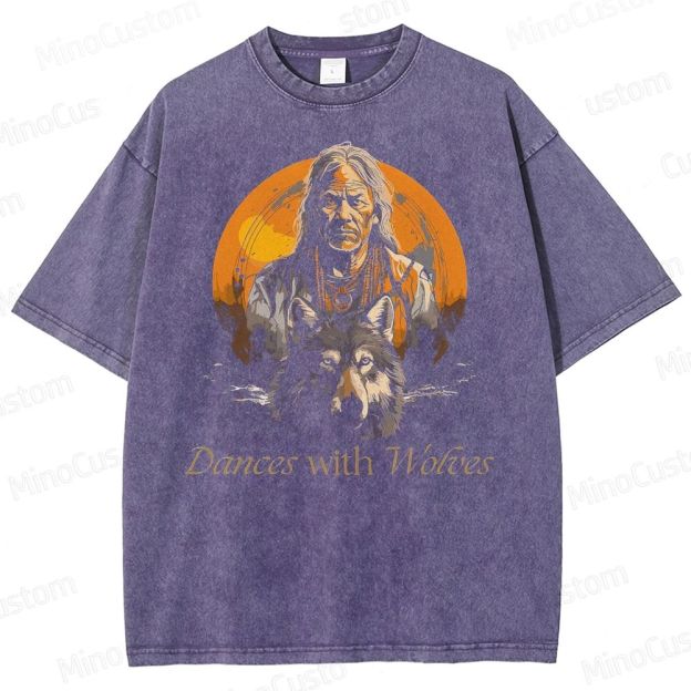 Dances with Wolves  Washed T-Shirt 