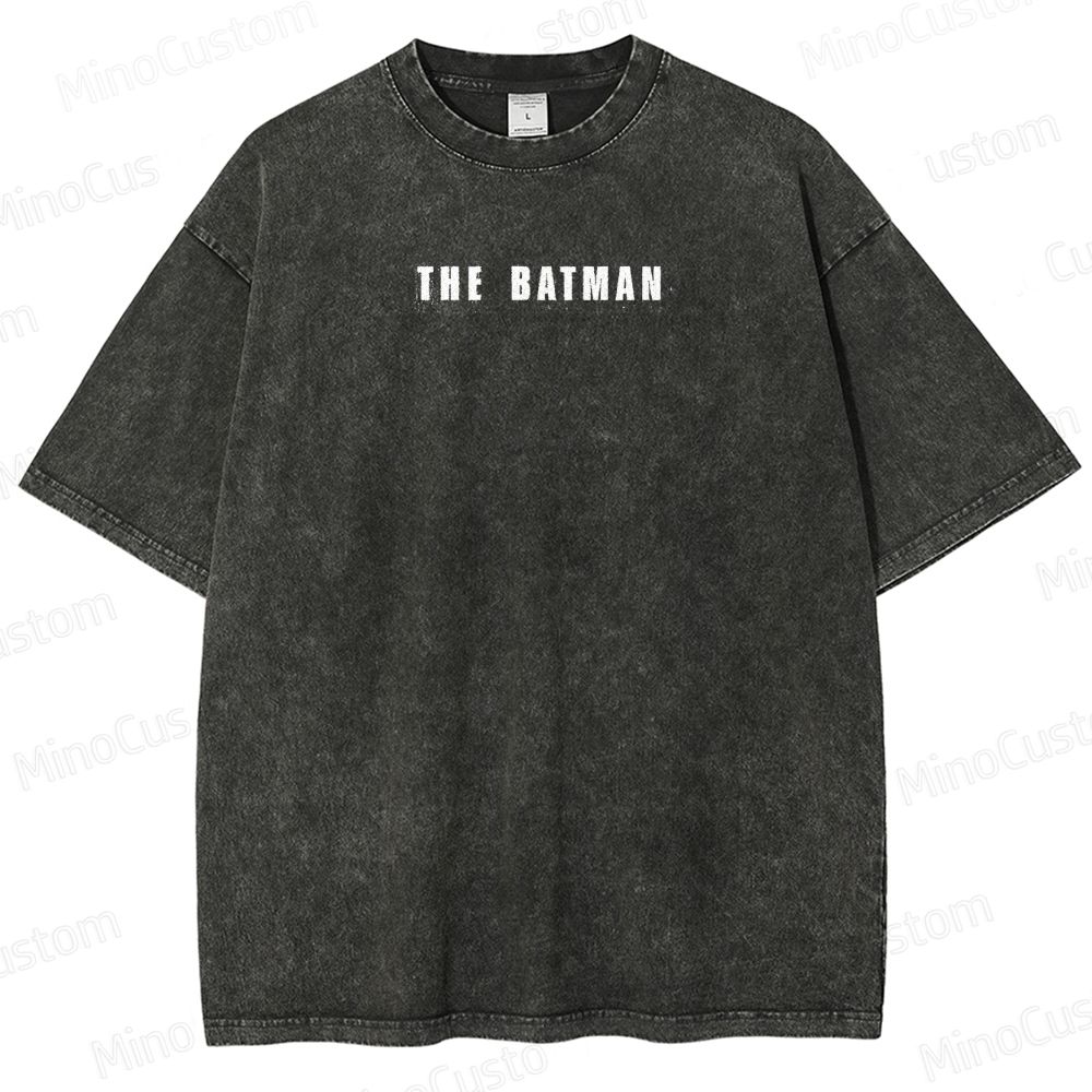 Japanese Style Batman Graphic Washed T-Shirt