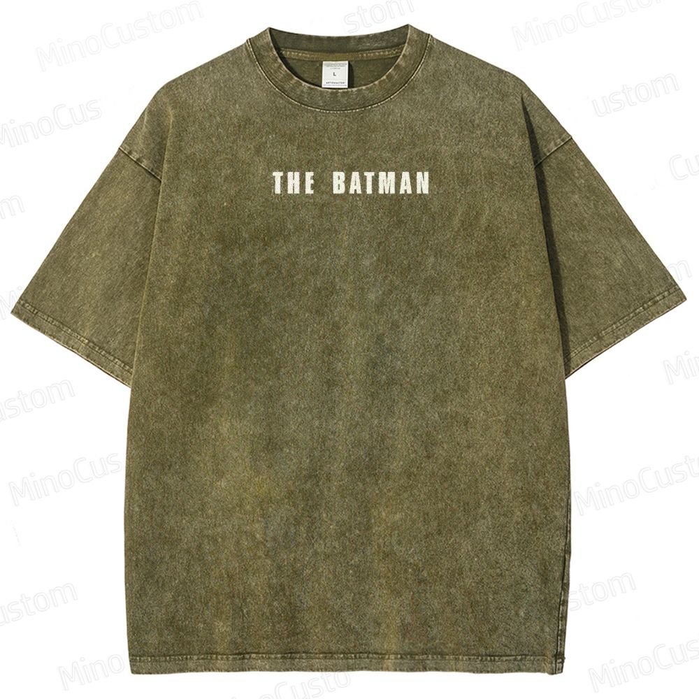 Japanese Style Batman Graphic Washed T-Shirt