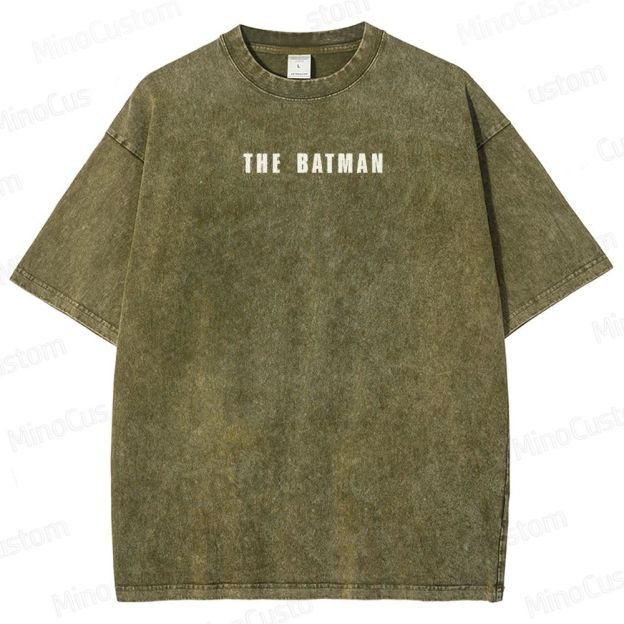 Japanese Style Batman Graphic Washed T-Shirt