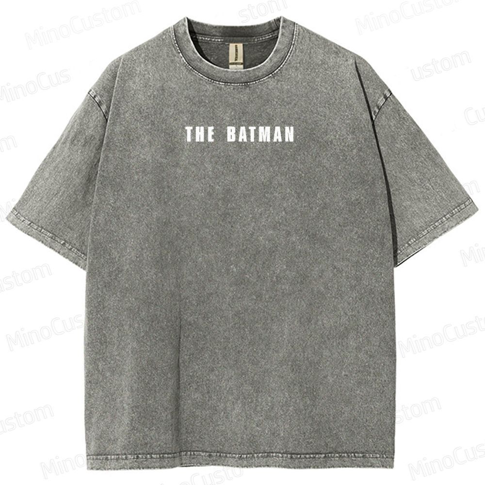 Japanese Style Batman Graphic Washed T-Shirt