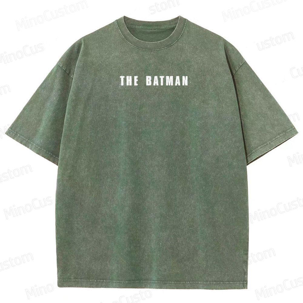 Japanese Style Batman Graphic Washed T-Shirt