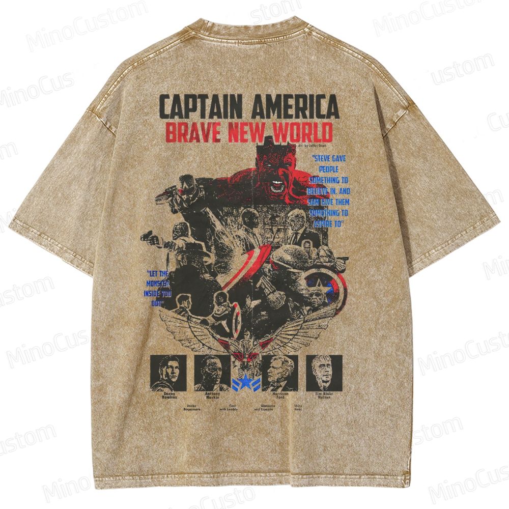 Captain America Washed T-Shirt 