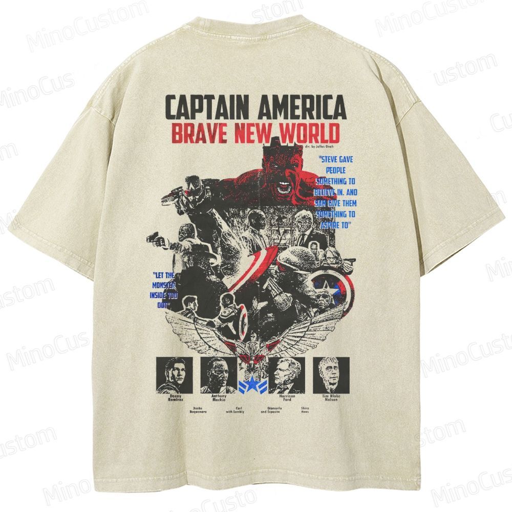 Captain America Washed T-Shirt 