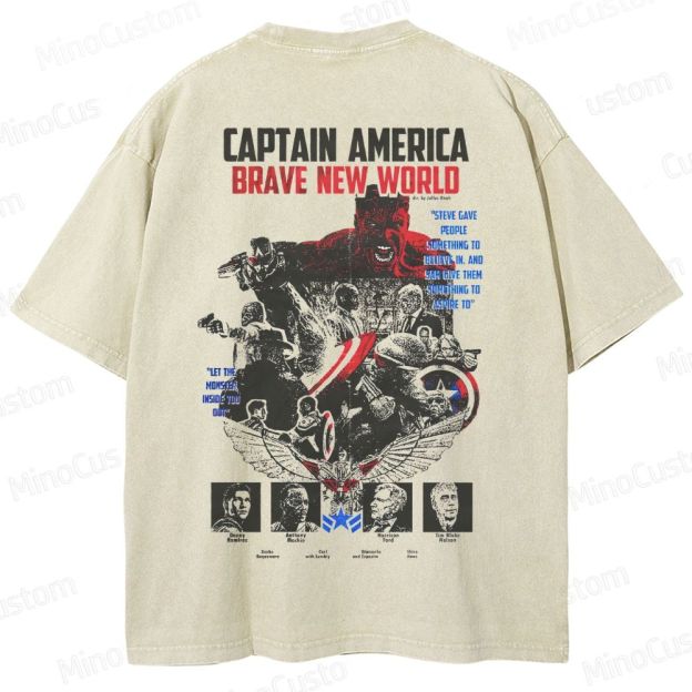 Captain America Washed T-Shirt 