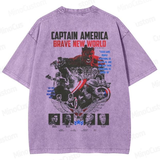 Captain America Washed T-Shirt 