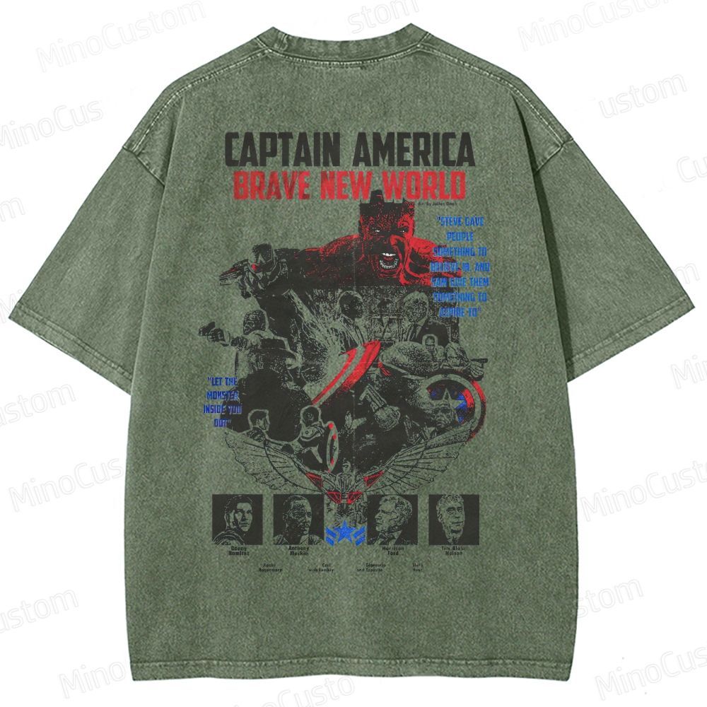 Captain America Washed T-Shirt 