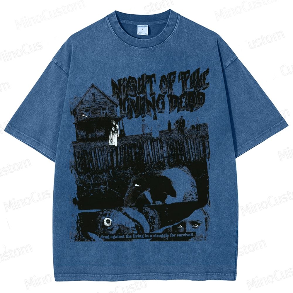 Night of the Living Dead Vintage Washed Horror Movie T - Shirt