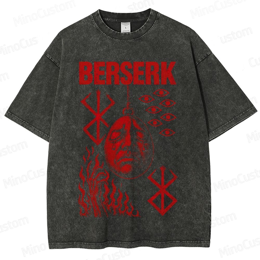Berserk Vintage Washed Manga - Inspired T - Shirt