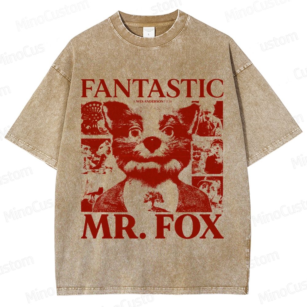Fantastic Mr. Fox Vintage Washed Animated Movie T - Shirt